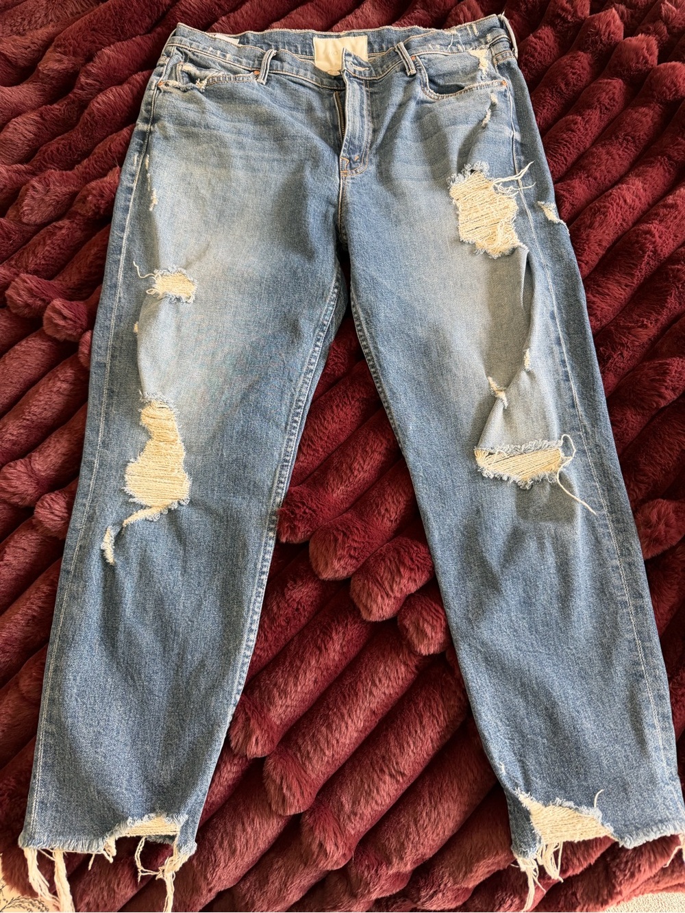 MOTHER Jeans Trio - Light Blue Denim and Charcoal - Picture 3 of 4
